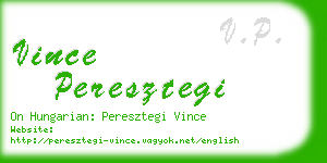 vince peresztegi business card